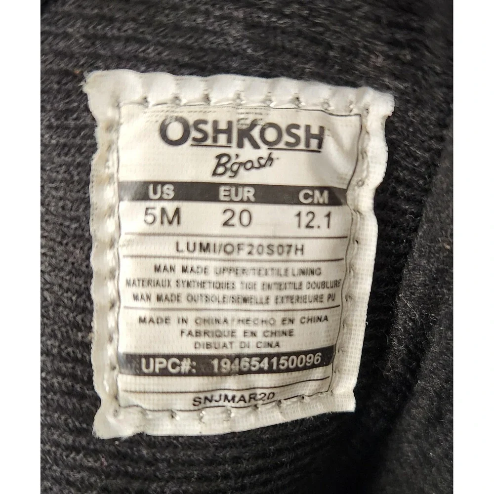OshKosh Black Faux Leather Side Zip Fashion Riding boots shoes Toddler‎ Size 5